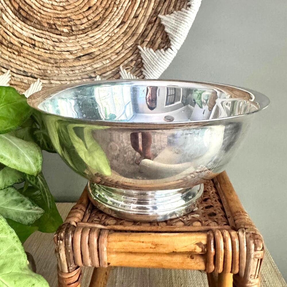 Vintage Gorham Silverplate Revere Bowl 8” – Cottagecore Centerpiece Decor